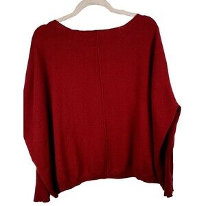 Luxury Santosh Oversized Cashmere Sweater Off the Shoulder Red Size M Slouchy